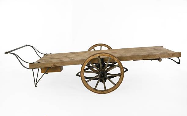 istock Antique wooden historical push carts or hand carts for several different occupations in the Netherlands. 2237277189
