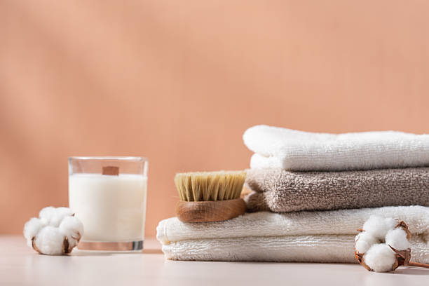 istock Cotton towels with massage brush 2237279616