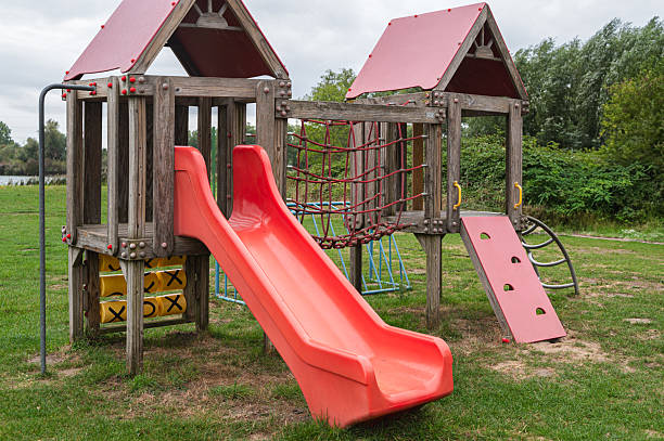 istock A colorful playground set with a slide and climbing features for fun and adventure 2237288371