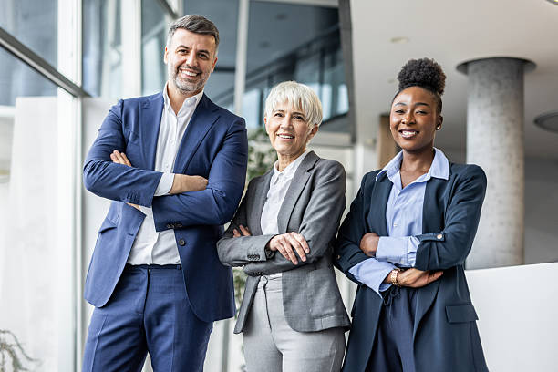 istock Diverse business team standing confident in modern office 2237290558