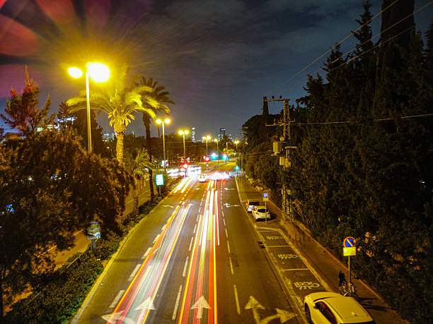 istock Low aerial long exposure cars 2237296668