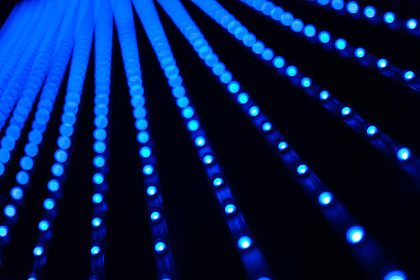 Image of leds bulbs in blue toned.