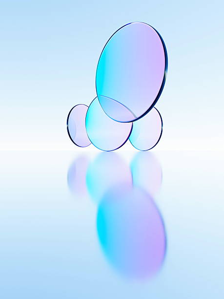 istock Abstract glass style background circles with strong reflections 3D 2237301305
