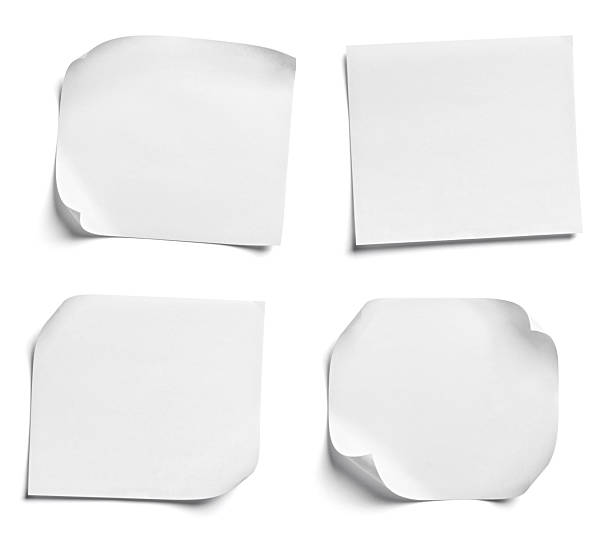 istock paper message note reminder adhesive sticker blank background white empty sticky tag sign office 2237312484