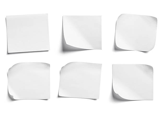 istock paper message note reminder adhesive sticker blank background white empty sticky tag sign office 2237312854
