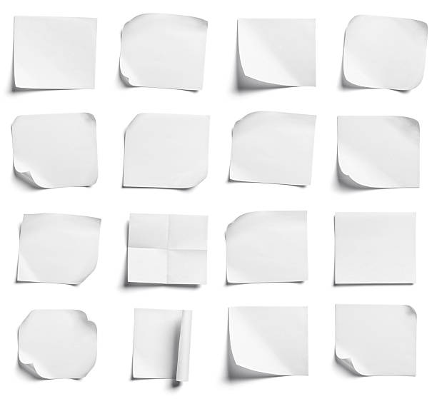 istock paper message note reminder adhesive sticker blank background white empty sticky tag sign office 2237312968