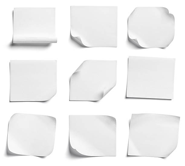 istock paper message note reminder adhesive sticker blank background white empty sticky tag sign office 2237313260