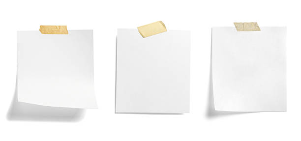 istock paper message note reminder blank background office business white empty page label adhesive tape 2237315177