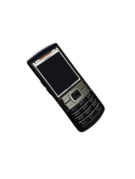 istock A black push-button mobile phone with a disassembled display on a white background 2237321002