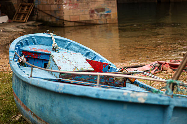 A small paddle boat in Ha Long Bay in Vietnam