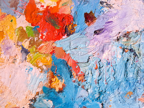 Acrylic abstract background, artist palette.