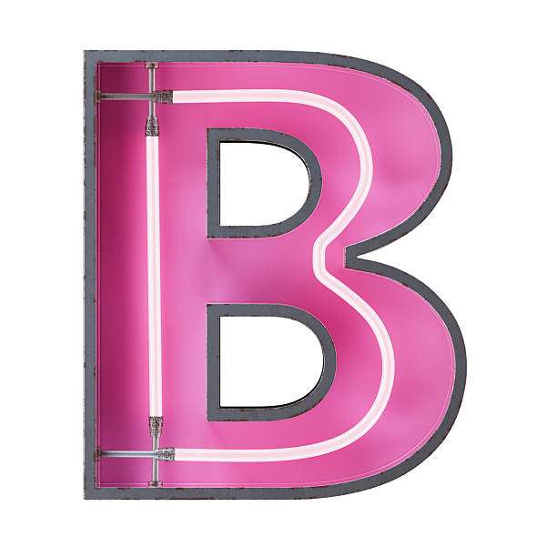 istock Bright Neon Font.Metallic futuristic cyberpunk Concept. 2237326982