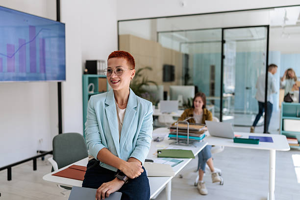 istock Confidence Businesswoman in Office 2237328345