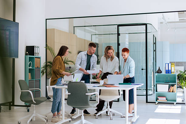 istock Employees Working Together in Modern Office 2237329825