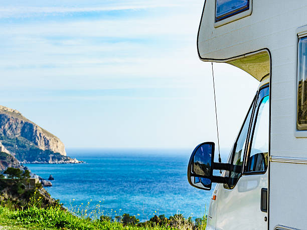 istock Motor home on seaside cliff, Spain 2237330396