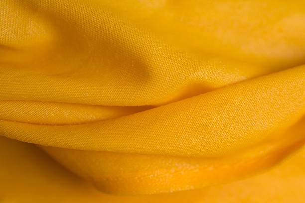 istock macro texture fragment of yellow silk fabric, studio shot, background 2237334904