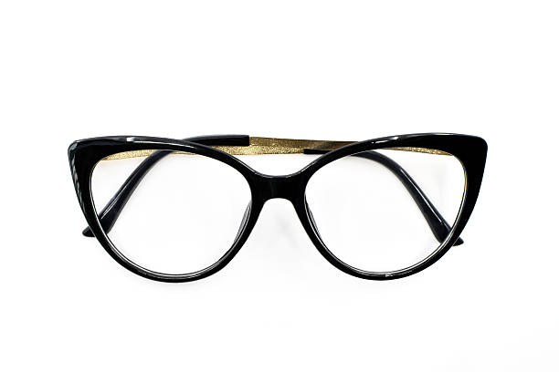 istock Pair of women's glasses with a black cat eye shape 2237337685