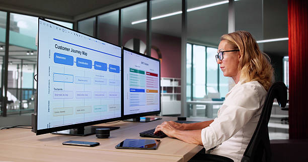 istock Businesswoman Doing Customer Journey Map 2237337887