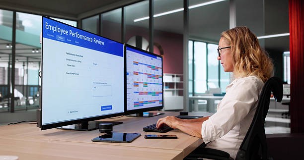istock Employee Performance Feedback Rating Survey Online 2237337899