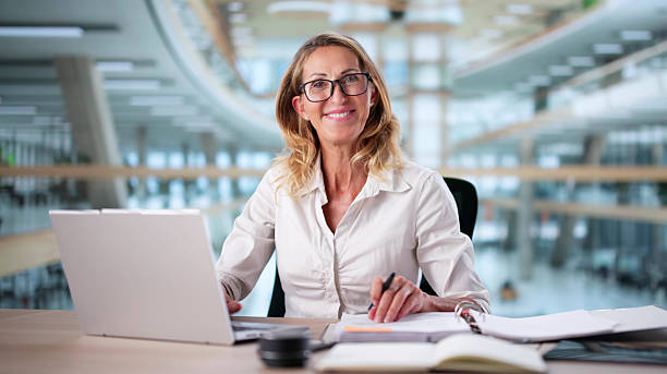 istock Happy Smiling Accountant Woman 2237338014