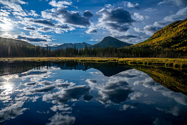 istock Amazing reflections at Reflection Lake, Toad River, British Columbia, Canada 2237340343