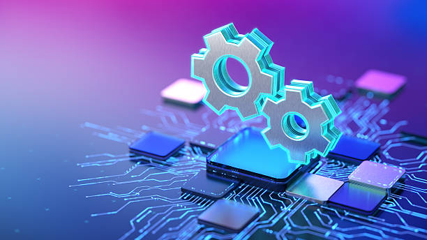 istock Futuristic Technology Gears Over a Neon Circuit Board Scene Showing Automation and Innovation 2237346478
