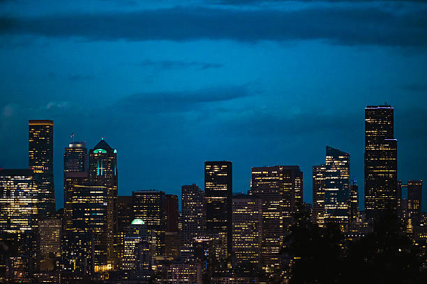 istock Seattle Washington City Skyline Buildings at Night 2237351225