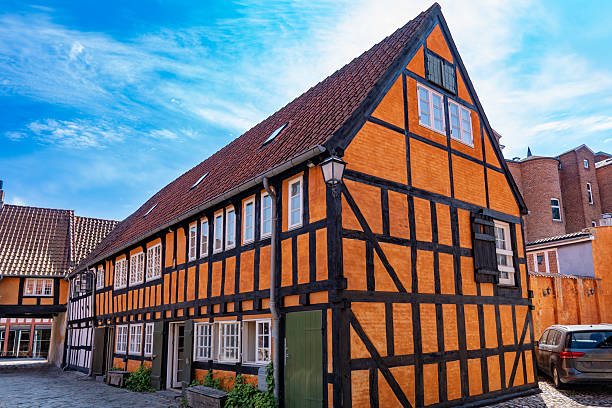 istock Half timbered orange houses in historic Aarhus district Denmark 2237351640