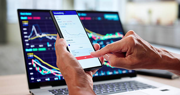 istock Broker Trading Stocks Online, Looking At Data 2237352361