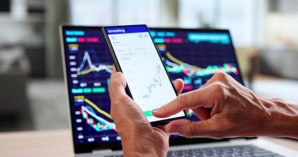 istock Broker Trading Stocks Online, Looking At Data 2237352364
