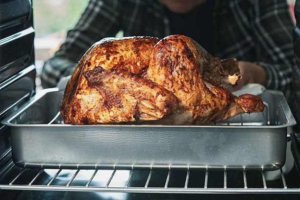 istock Roasting Turkey in the Oven for Holiday Dinner 2237358294