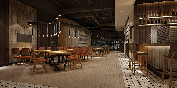 istock 3d render of modern cafe restaurant 2237358598