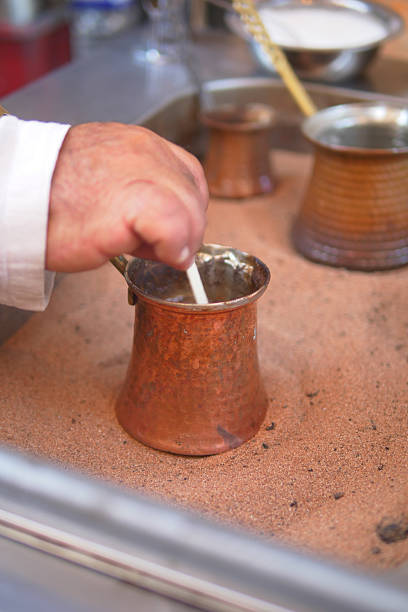 istock top view of making traditional turkish coffee on sand 2237359318