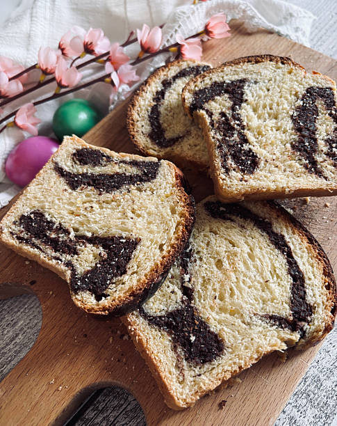 istock Cozonac, traditional Easter sweet bread dessert. 2237365178