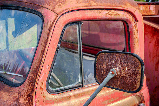 istock Weathered Red Truck Door 2237365237