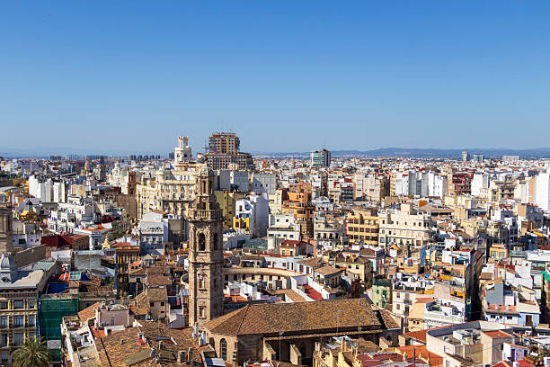 istock A panoramic view of Valencia showcasing its vibrant cityscape, featuring historic architecture, modern buildings, and blue skies. A busy urban environment filled with energy. 2237369433