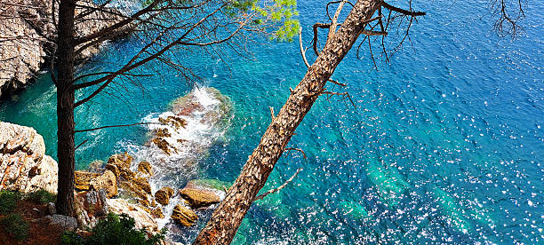 Calanques, the famous geological formation between Cassis and Marseille  mediterranean coast of France