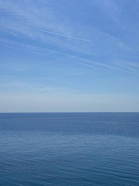 istock Sea blue calm water and sunny blue sky. 2237372879