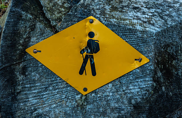 Yellow Trail Marker In Switzerland