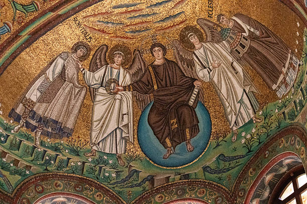 Ravenna The Mosaic Of Jesus Christ The Pantokrator From The Apse