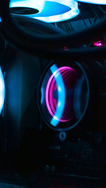 istock Gaming PC with liquid cooling and RGB 2237422223