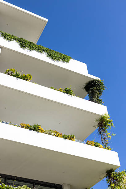 istock Closeup modern apartment building, background with copy space 2237432611