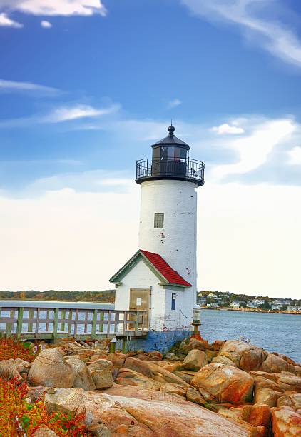 istock Old Lighthouse on the rocks-Gloucester, Massachusetts 2237433677