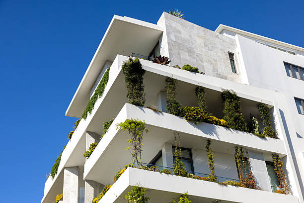 istock Modern apartment building, low angle view, background with copy space 2237433718