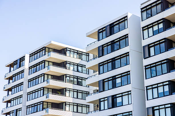 istock Modern apartment buildings, background with copy space 2237433997