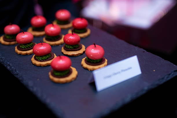 Gourmet Crispy Cherry Pistachio Appetizers on a Slate Platter