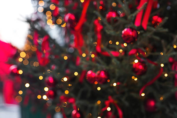 Close up of Christmas ornament on a tree.