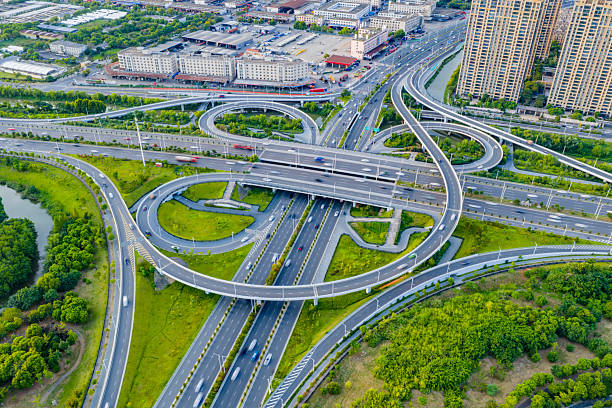 istock Overlook of city overpass at sunset 2237454010