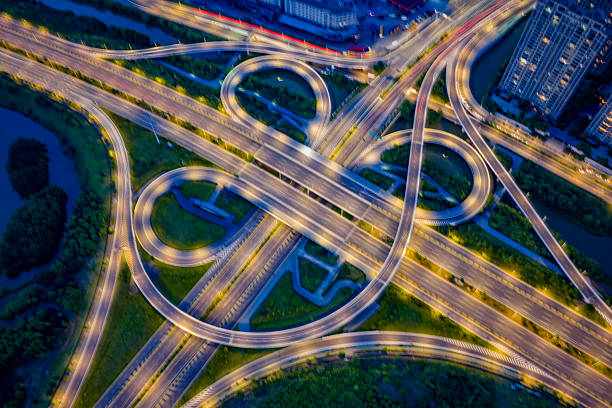 istock Night view of a city overpass 2237454732