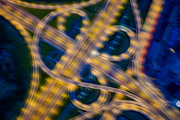 istock Night view of a city overpass 2237454873
